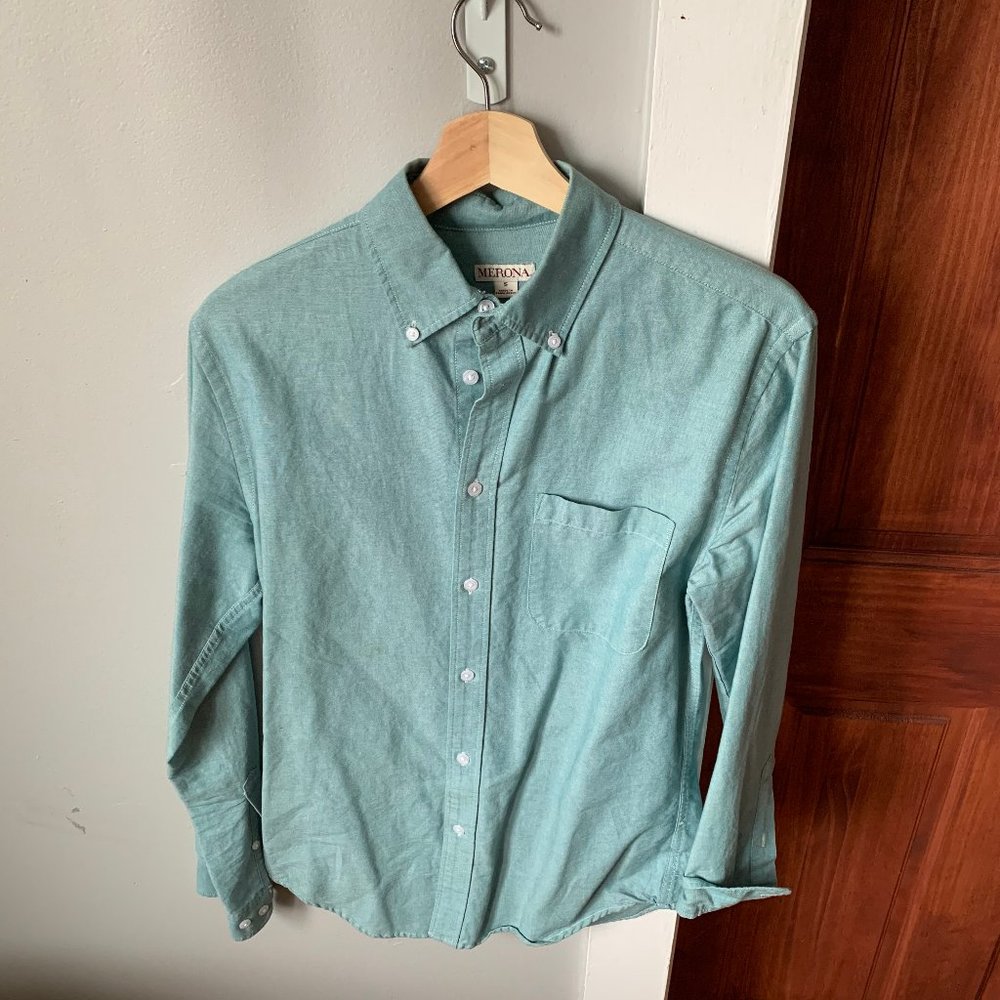 Teal Button Down (S)